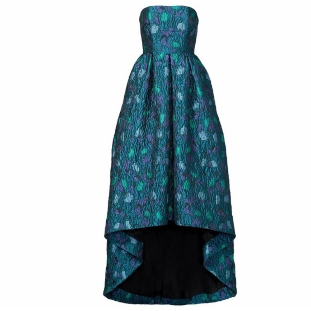 Cynthia Rowley High Low Jacquard Formal Ball Gown